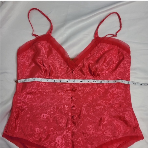 VINTAGE 90s Victorias Secret satin polyester bodysuit L - Picture 3 of 9